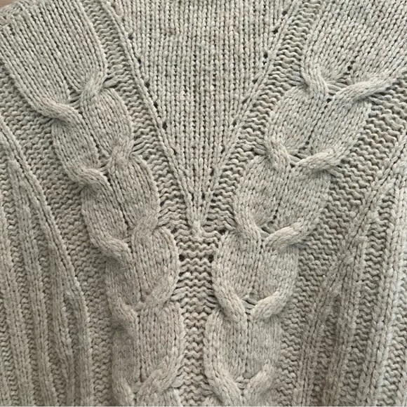 Nanushka Evie Half Zip Wool Cable Knit Wool Blend Sweater Large - Picture 12 of 16